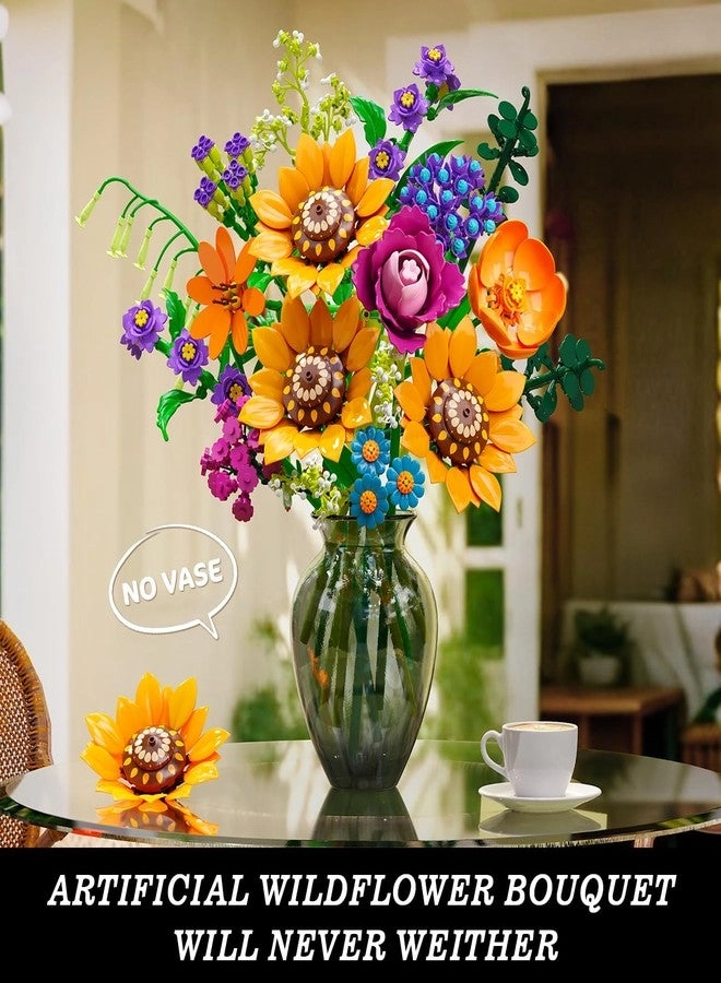 Wild Flowers Bouquet Building Set - Wildflower 912pcs