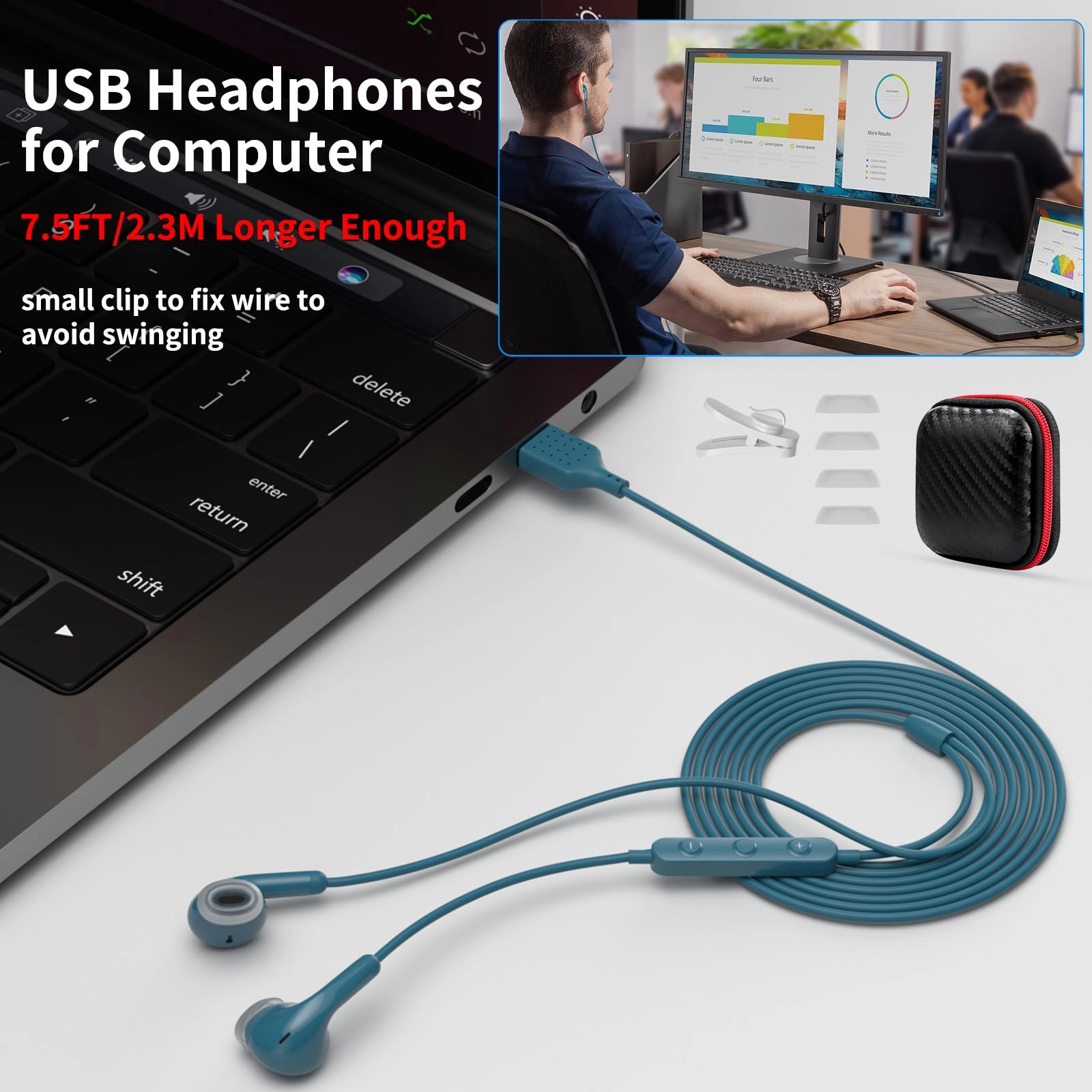 USB Earbuds - Wired Earbud