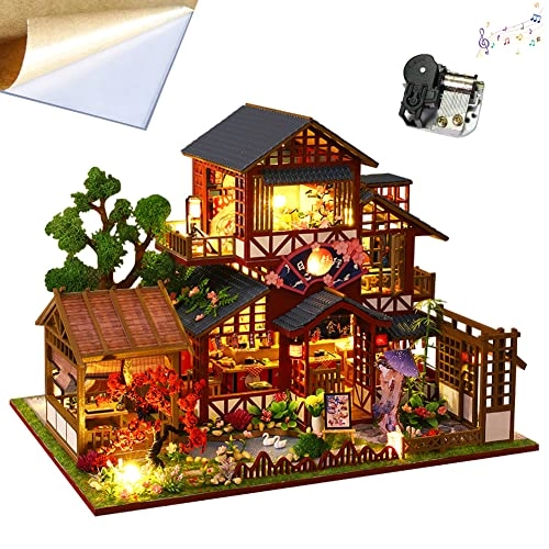 Miniature Dollhouse Kit - Japanese Style Painting Style Courtyard Scene