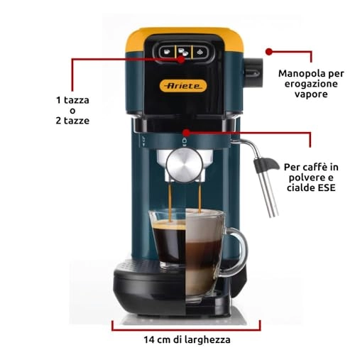 1399 Espresso Machine ESE Pods & Coffee Powder Cappuccino 1399
