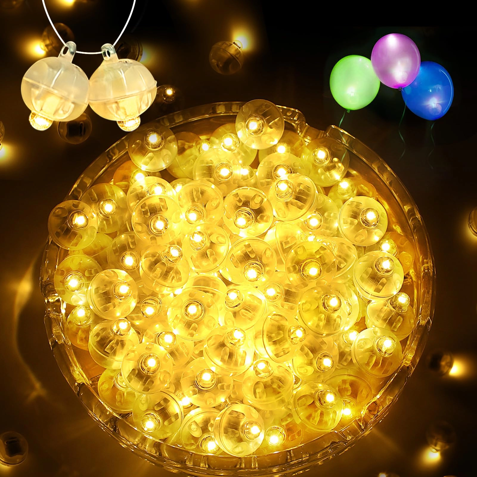 zgwj Balloon Lights - 100Pcs Warm White