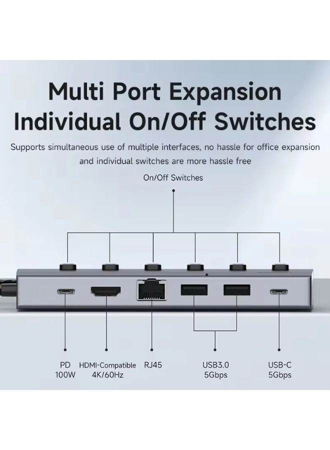Magnetic USB C Hub - Type-C Android laptop tablet