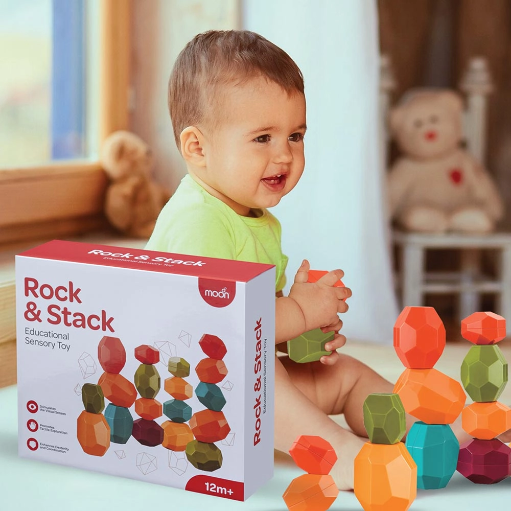 Rock & Stack Balancing Educational Sensory Toy - 1+ 12pcs