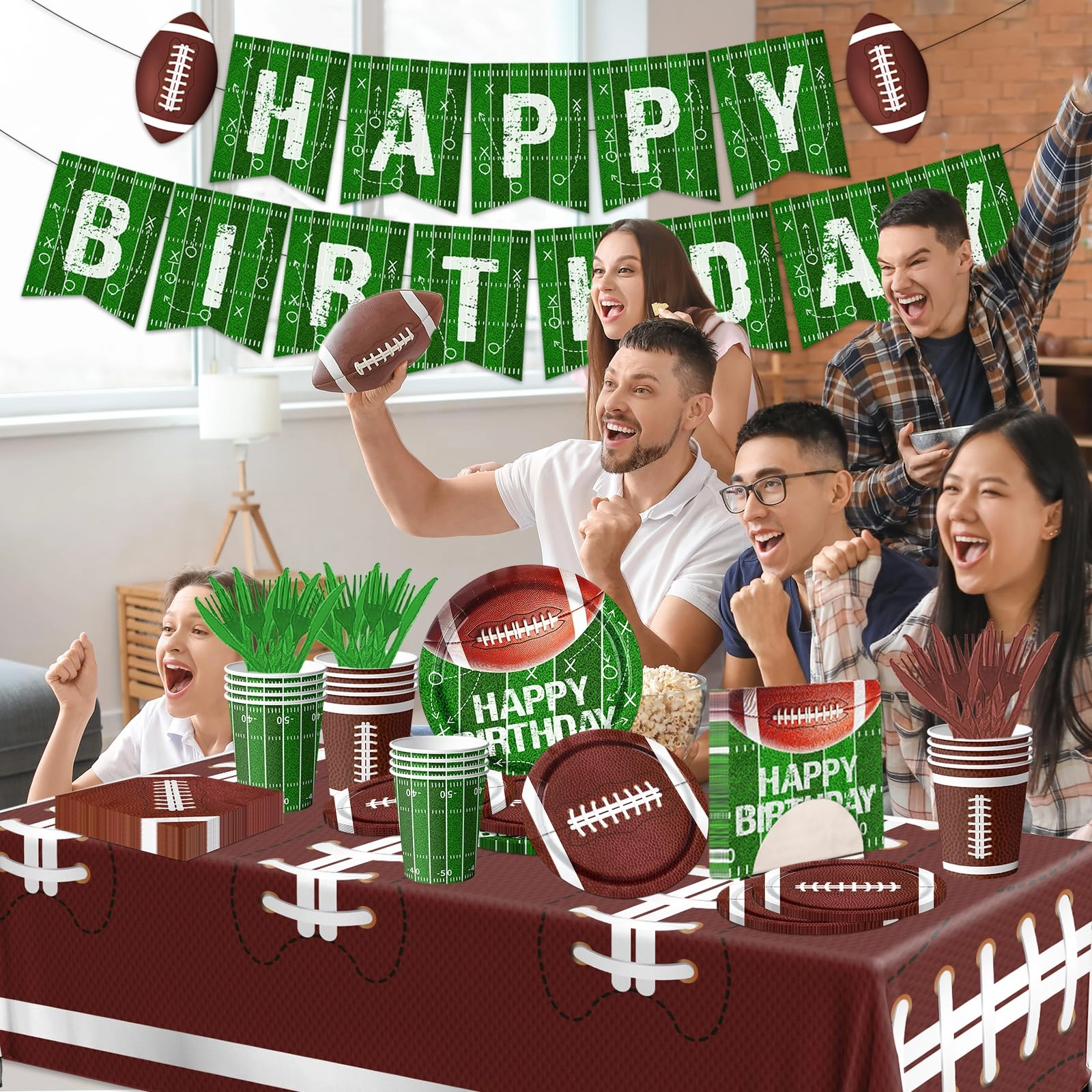 Football Party Tableware Set - 25 piece(s) Birthday
