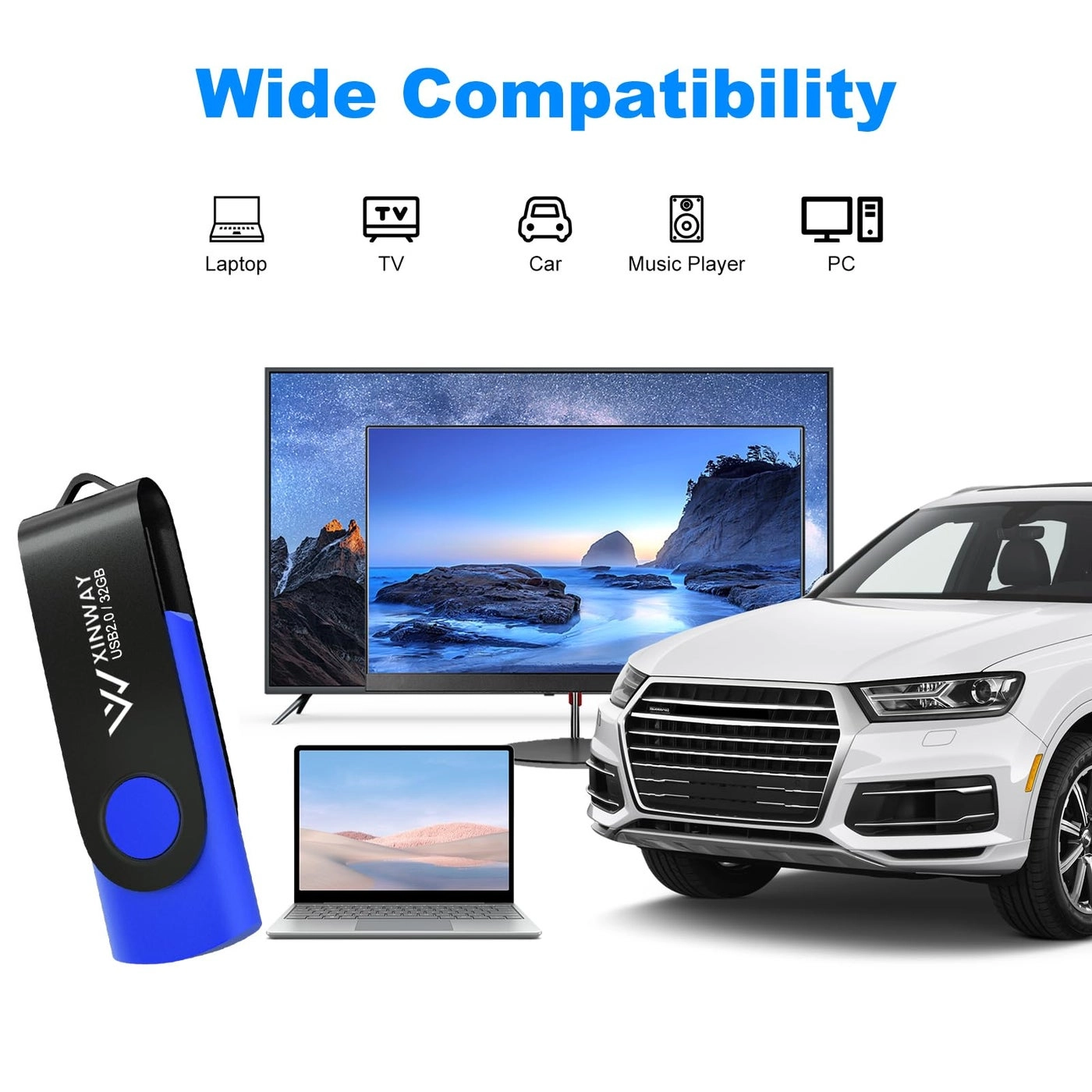USB Flash Drive - USB 2.0 Pack 8GB
