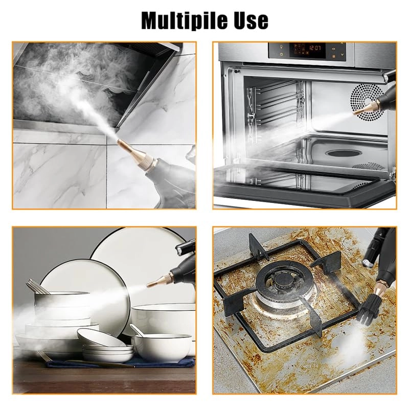 Pressurized Handheld Steam Cleaner - 1700W EU Plug Black