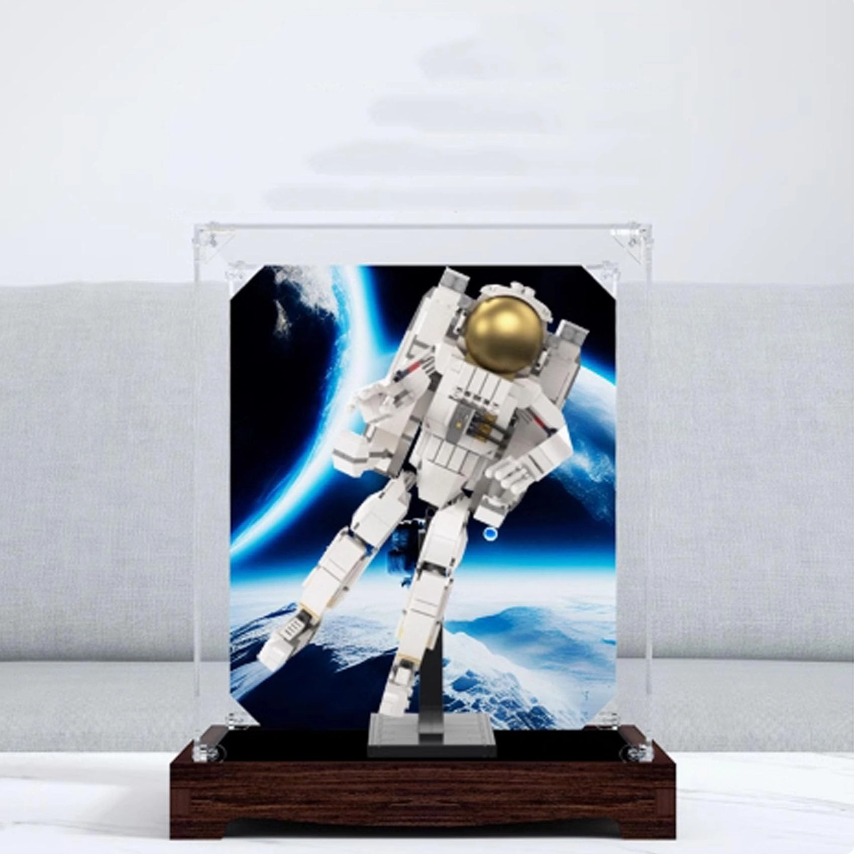 FEIFANBOYANG Lego Display Case (31152) - Transparent Acrylic Black Walnut