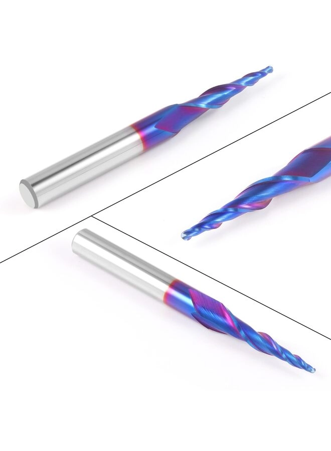 Tapered Ball Nose End Mill - 1.0MM 5PCS 4MM