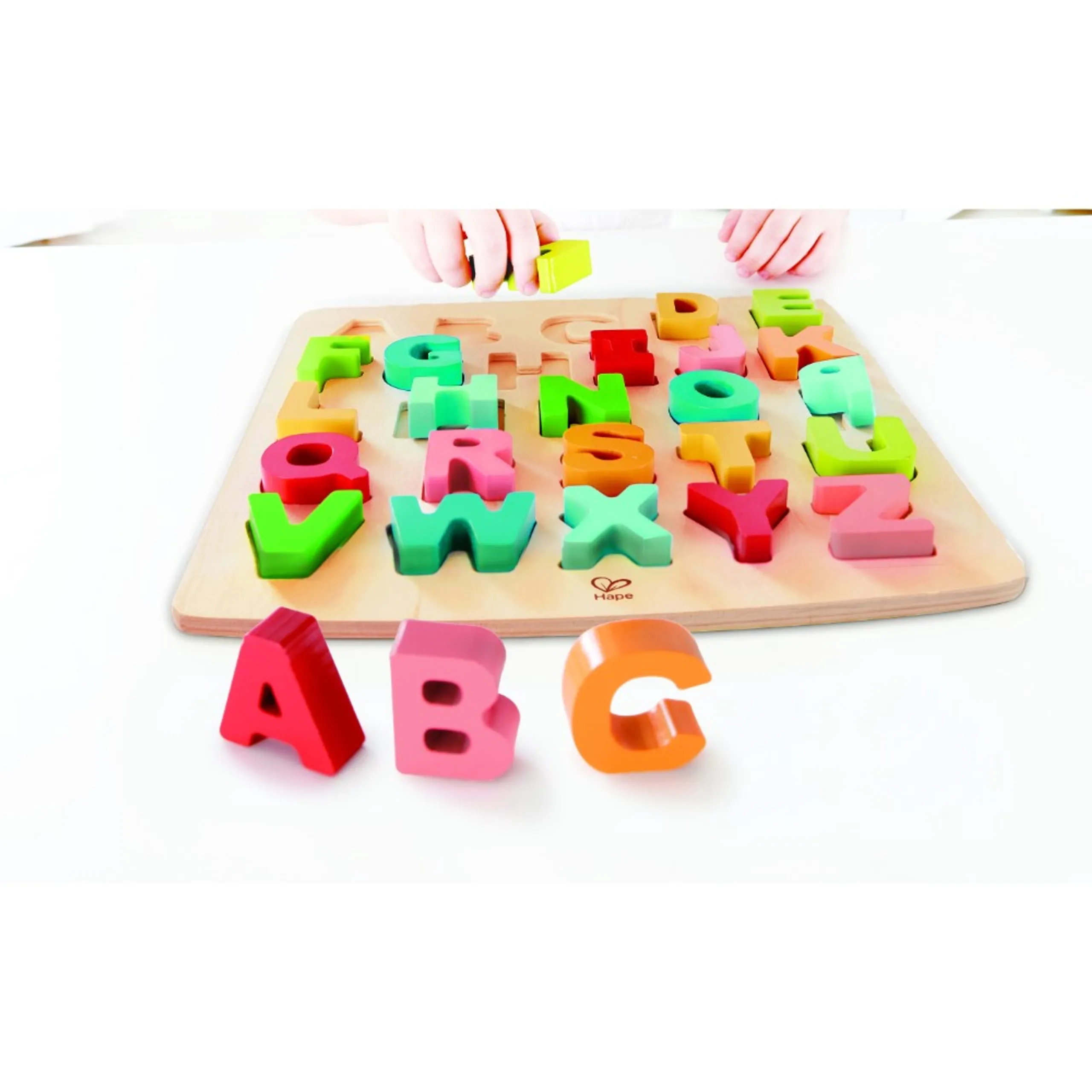 Chunky Alphabet And Number Math Wooden Puzzle Set - 3+