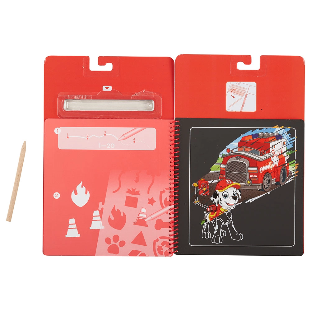 Paw Patrol Scratch Art Pad - 10 Scratch Art scenes Spiral-bound