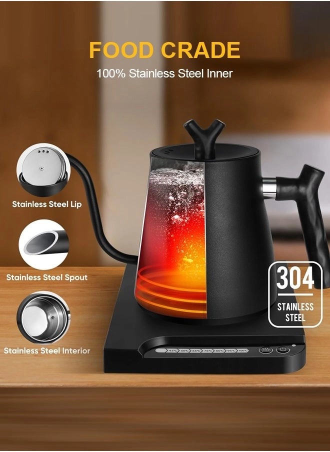Gooseneck Electric Kettle Black