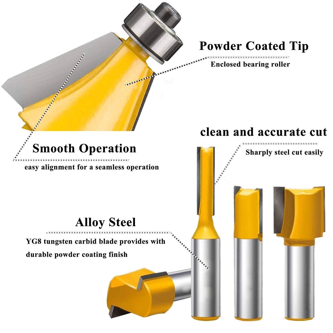 Router Bit Set - 1/2-Inch 43 PCS
