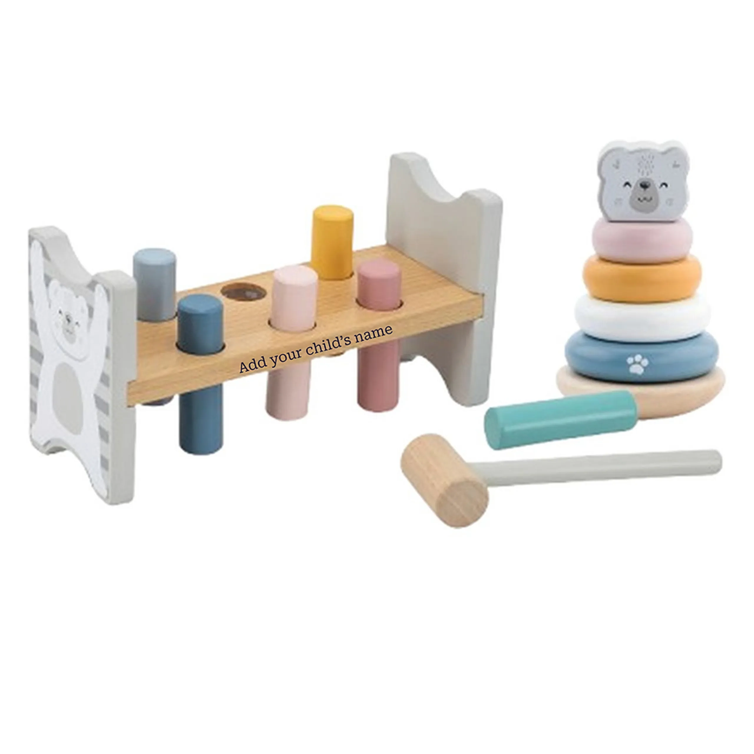PolarB Polar Bear Stacking And Pounding Bench - Suitable for 12 months & above