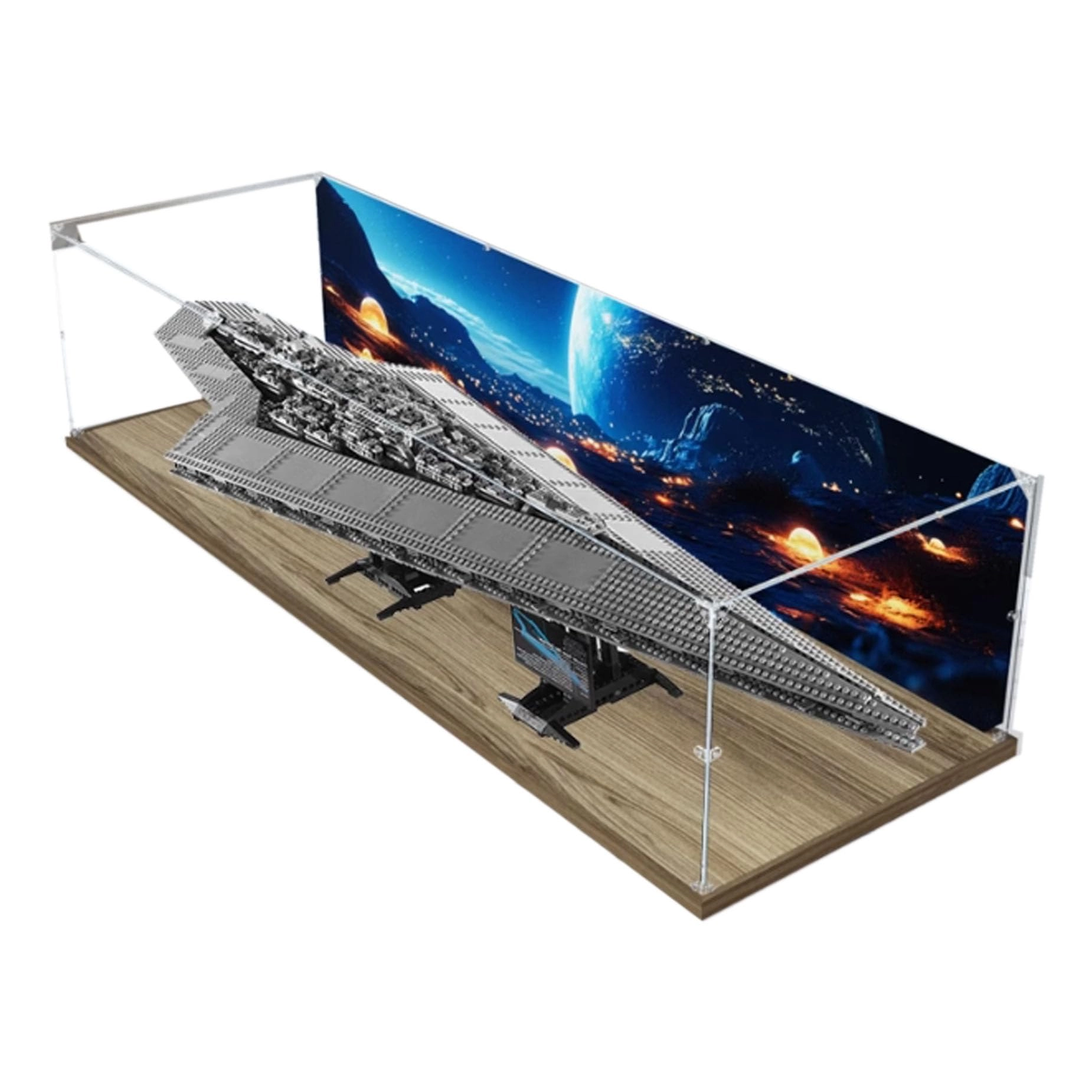 PHOVKFR Acrylic Display Box for LEGO 10221 Super Star Expulsion Model - Acrylic 3mm thickness