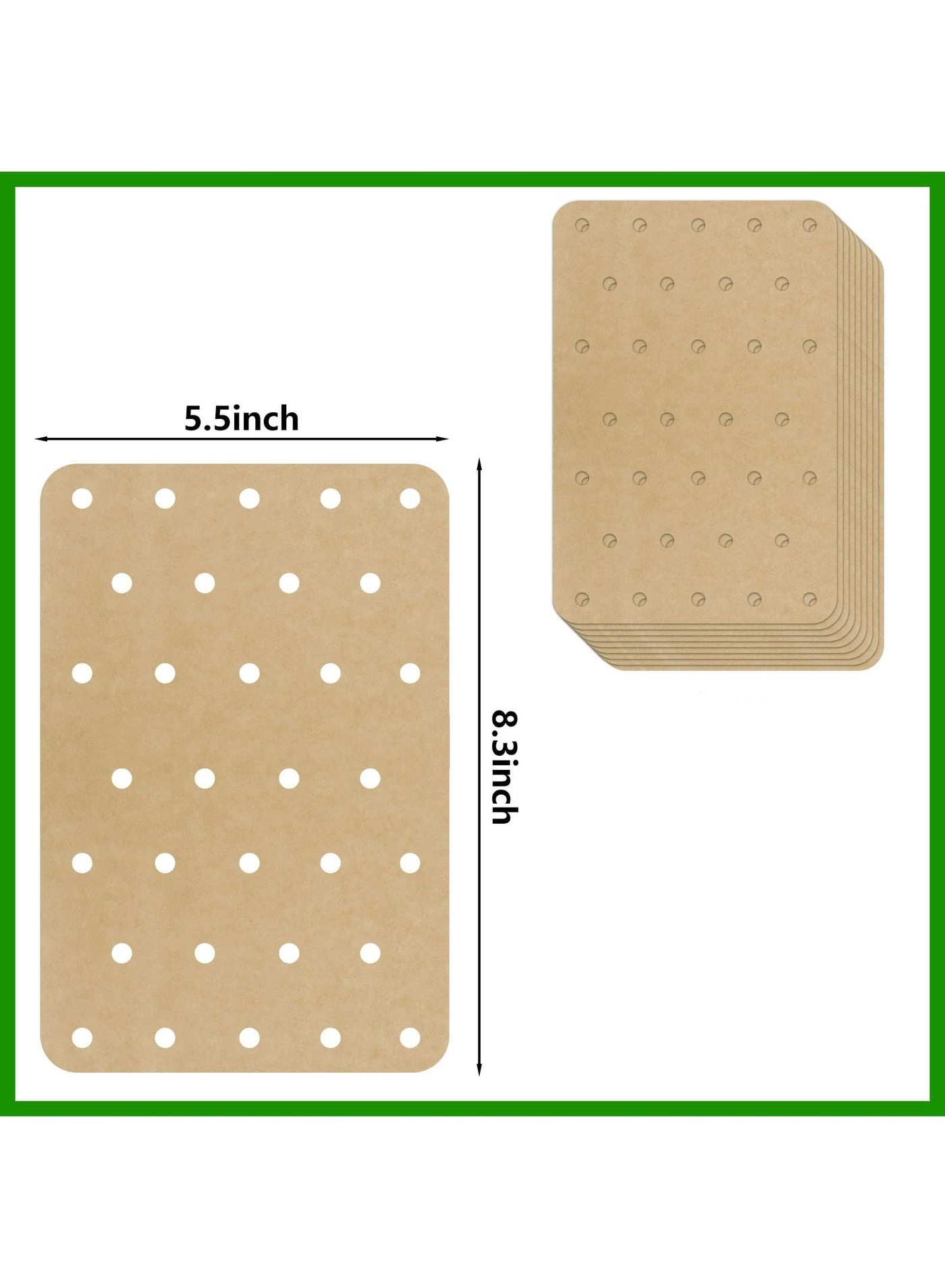 Air Fryer Liners - 100% unbleached natural food-grade wood pulp 200 pieces