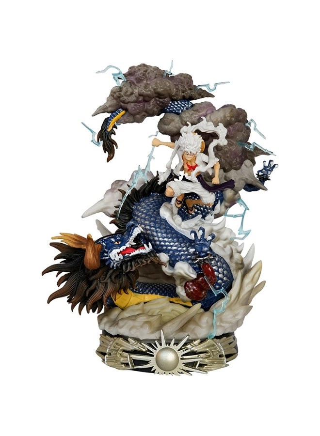 Gear 5 Nika Luffy VS Kaido Dragon Figure - 25cm Battle Scene