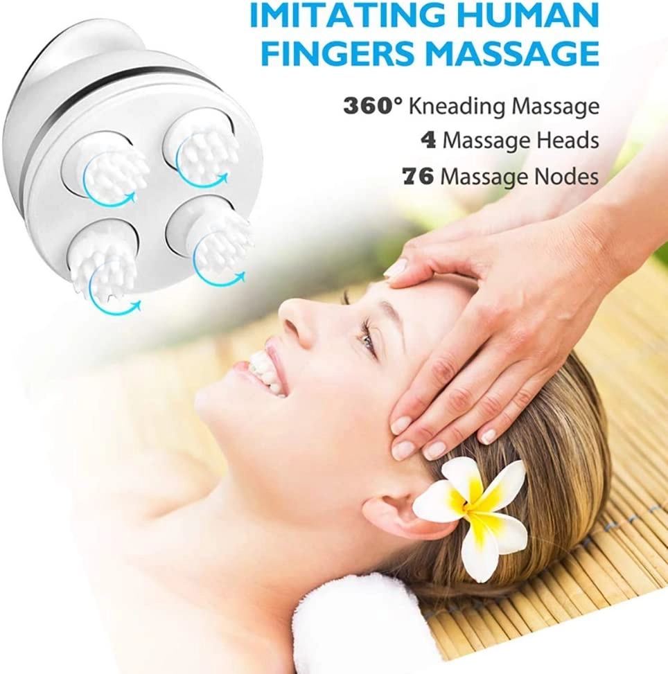 Portable Mini Handheld Scalp Massager - 4 Heads 84 Nodes Waterproof