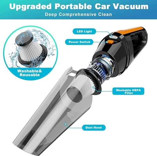 Handheld Car Vacuum Cleaner - 4000mAh
