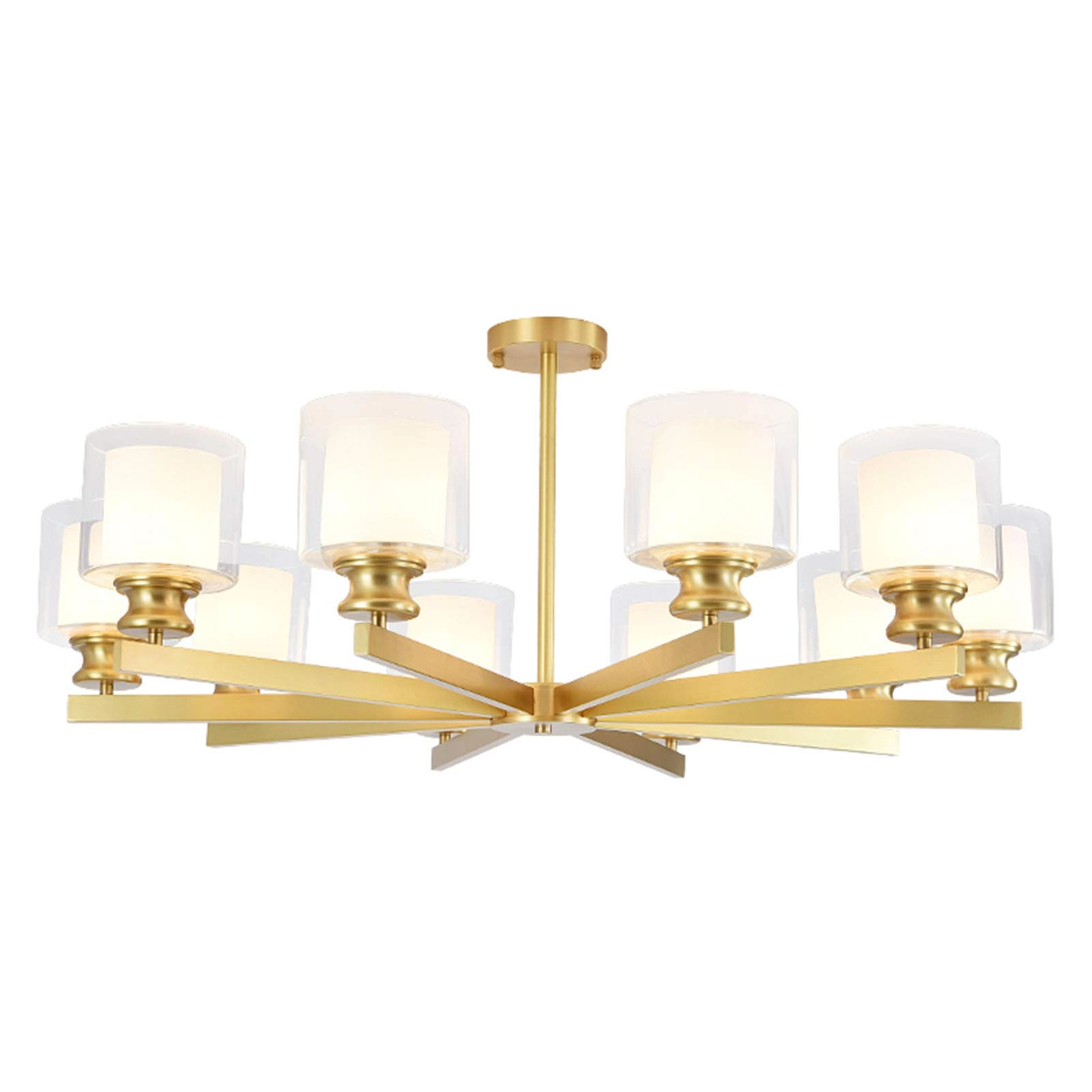 Hanging Light - Copper and glass 92*40cm