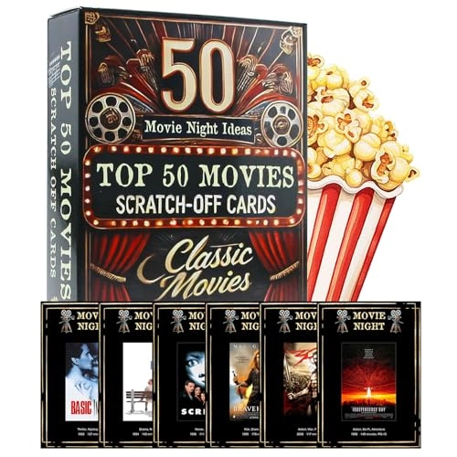 Top 50 Movie Night Scratch Off Cards - English Adult