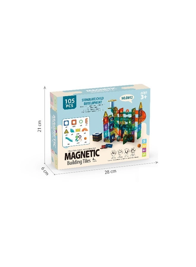 Magnetic Building Tiles - 105 pcs