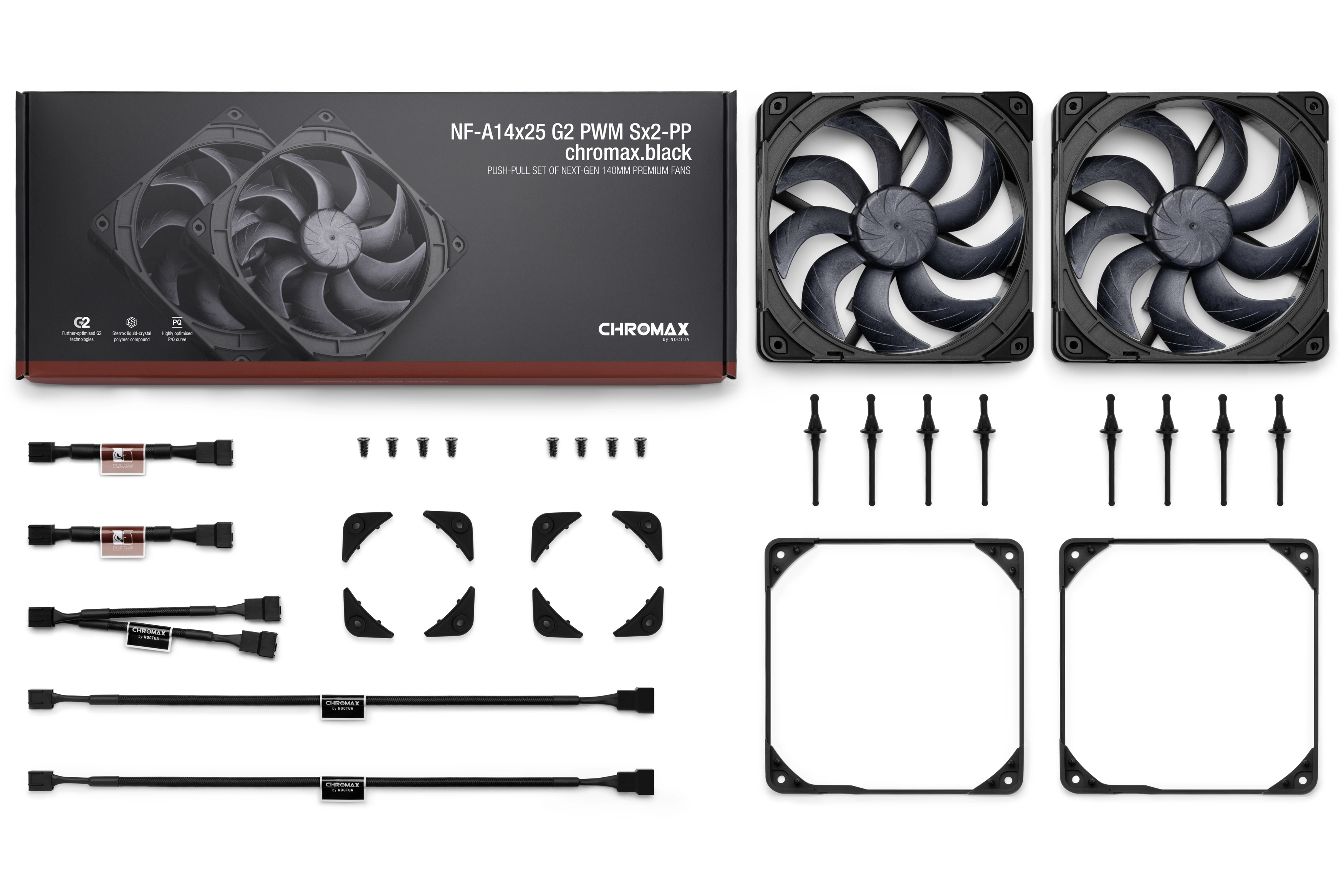 NF-A14x25 G2 PWM Sx2-PP - 2 fans 140mm