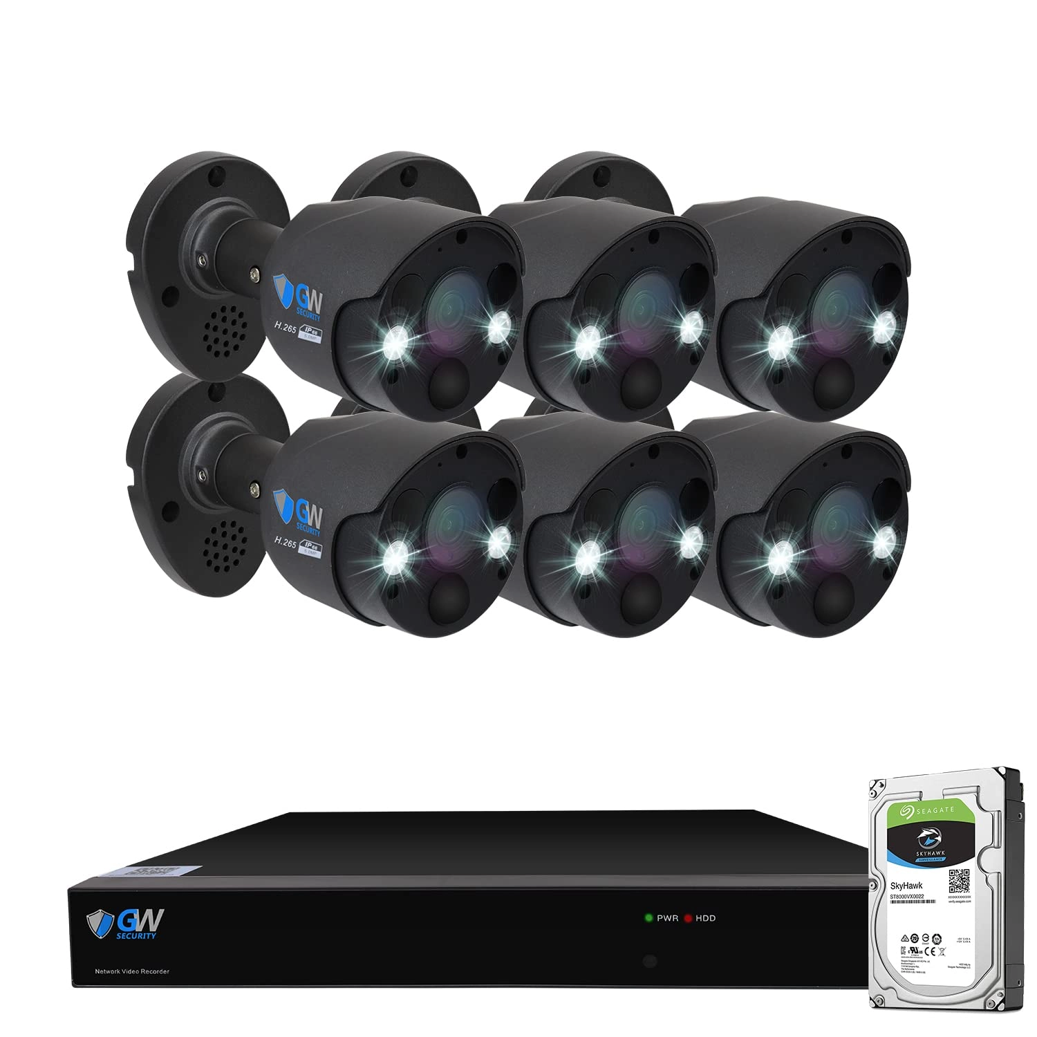 GW5508NPN - 8 Channel 4K + GW5538IP - 5MP 1920p