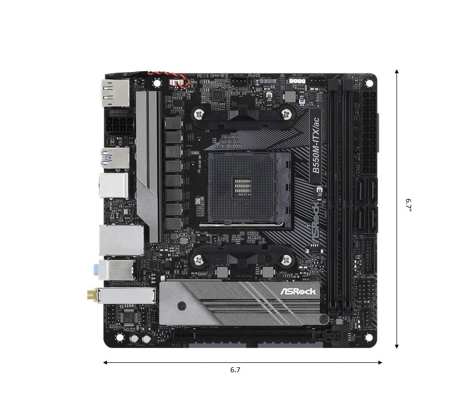 B550M-ITX/AC - AM4 DDR4 4733+ DisplayPort HDMI