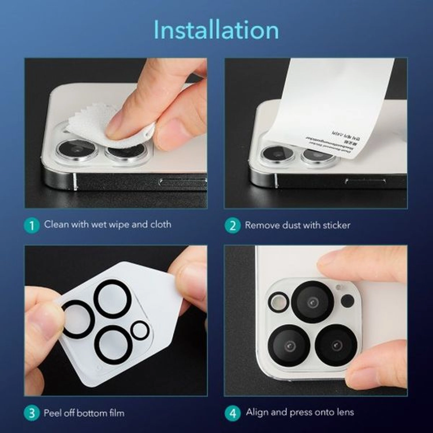 Clear Tempered Glass Camera Lens Protector for iPhone 13 Pro Max (1-Pack)