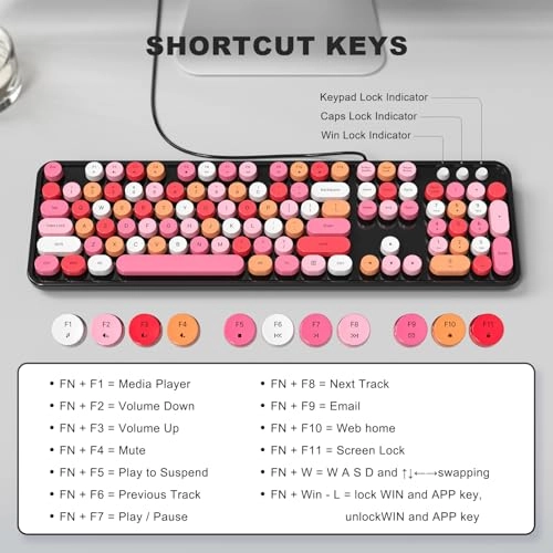 Computer Keyboard - 104 KEYS LAYOUT Wired/Wireless