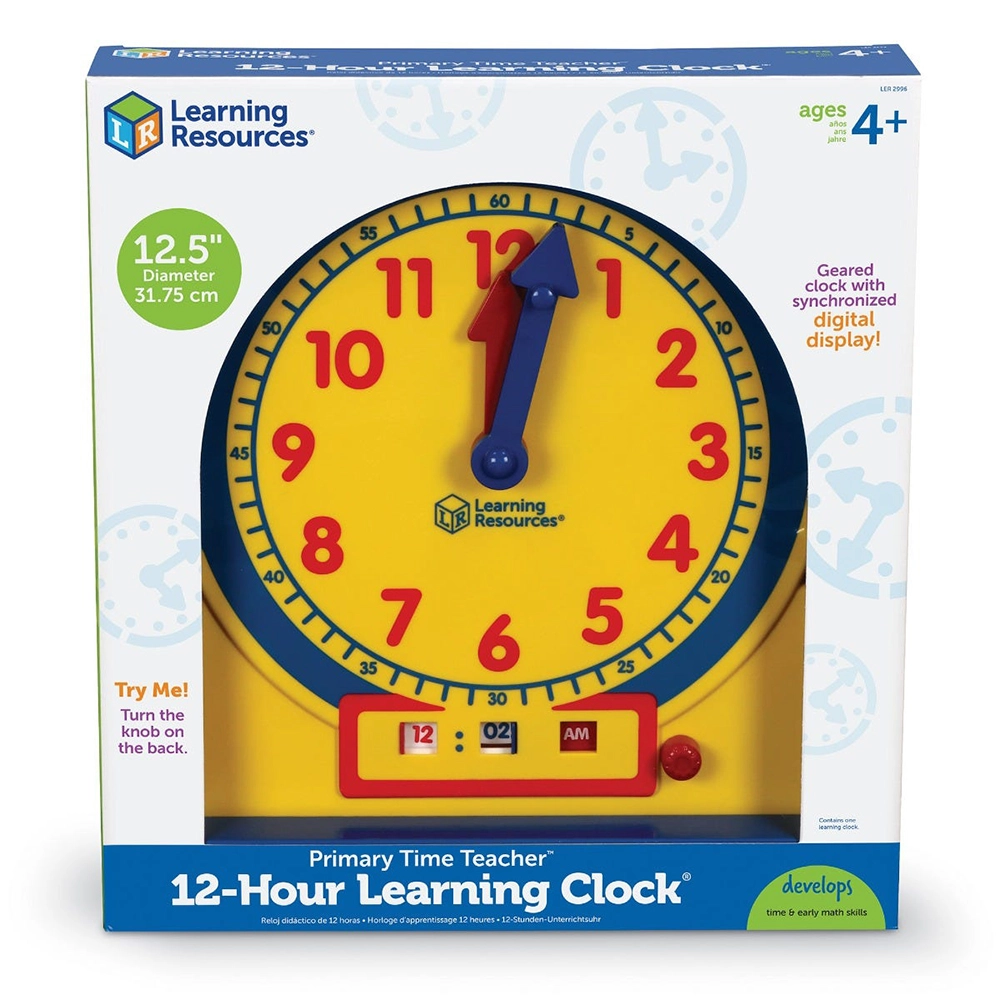 Prim'time Teacher Front Class Clock - Suitable for 6 years and above