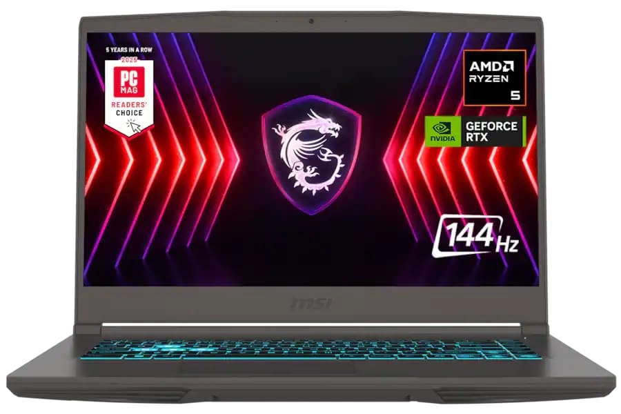 MSI A15 Gaming Laptop - 15.6'' Ryzen 5-7535HS 16GB DDR5 512GB SSD