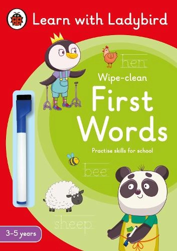 Ladybird Books First Words A Learn With Wipe-Clean Activity Book - 3-5 Years
