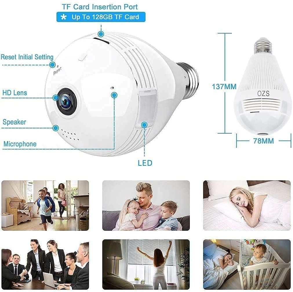 Bulb Home Security Camera 1080P