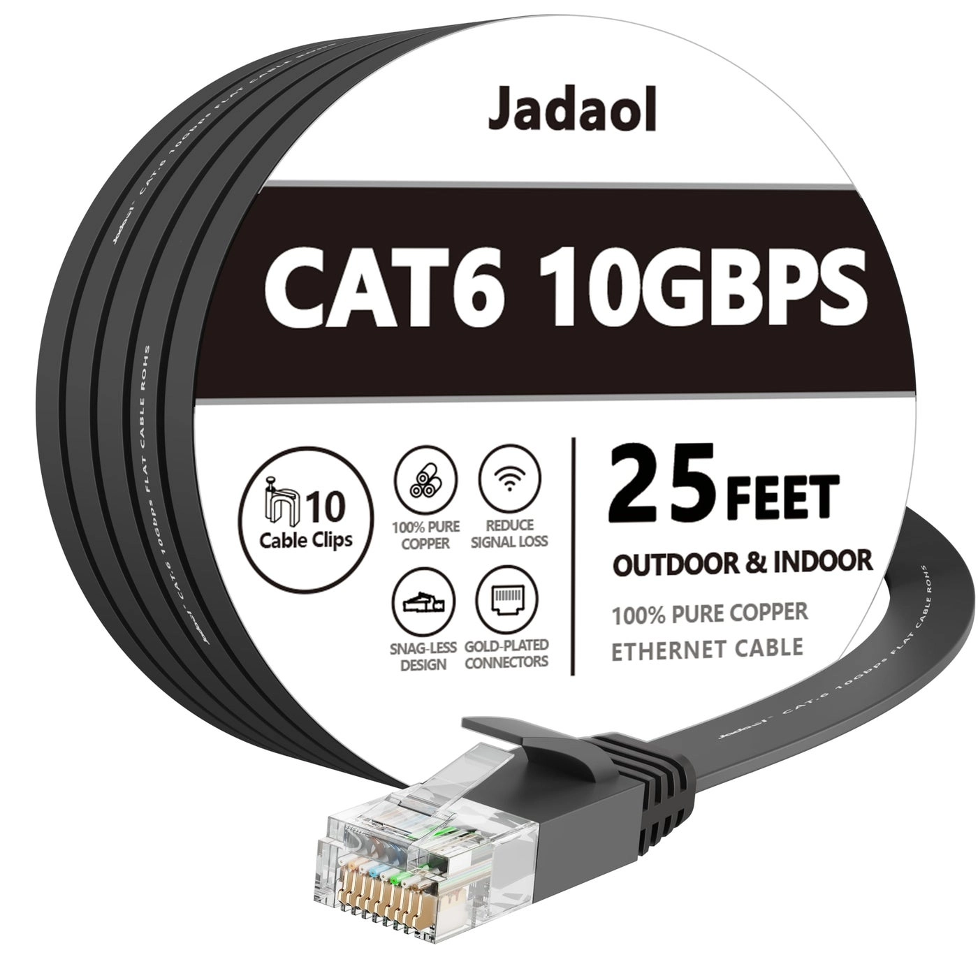 Jadaol Cat 6 Ethernet Cable - 25 ft