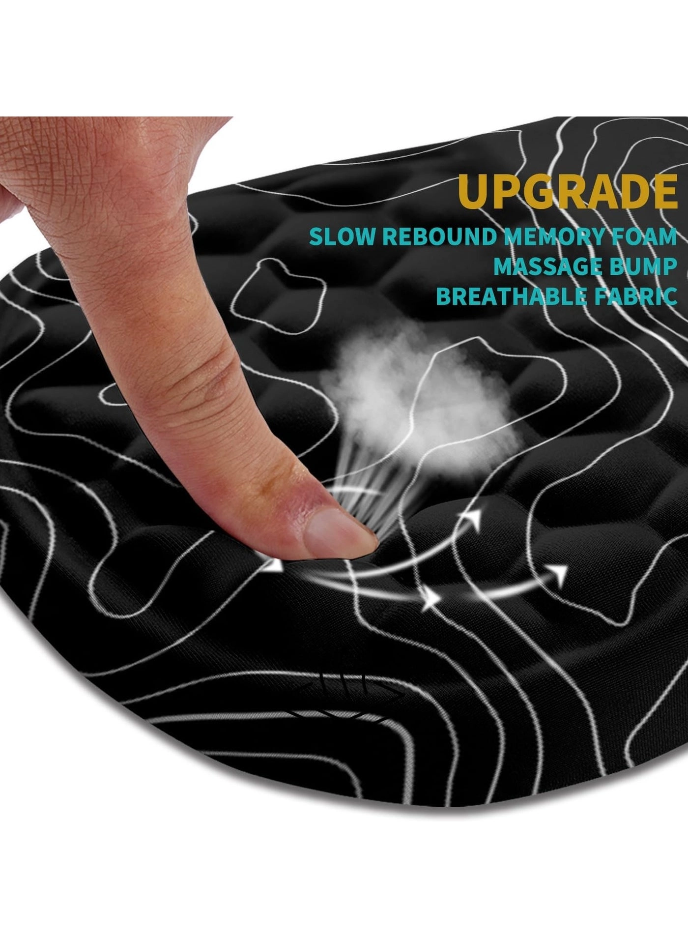Z240 Memory Foam Ergonomic Mouse Pad - 30x20 cm