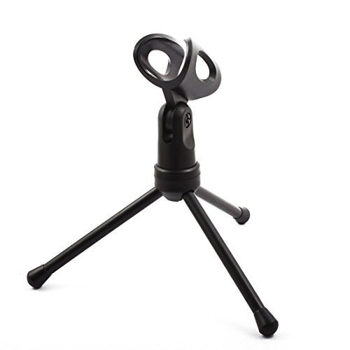 3.5mm Stereo Studio Speech Microphone Mic Stand Mount - Black Small