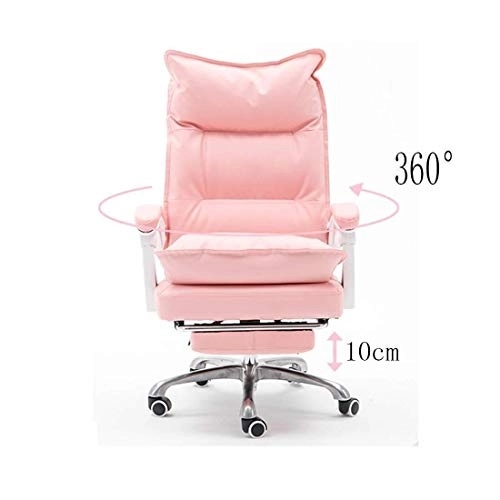 Desk Chair - PU Leather Brown High Back