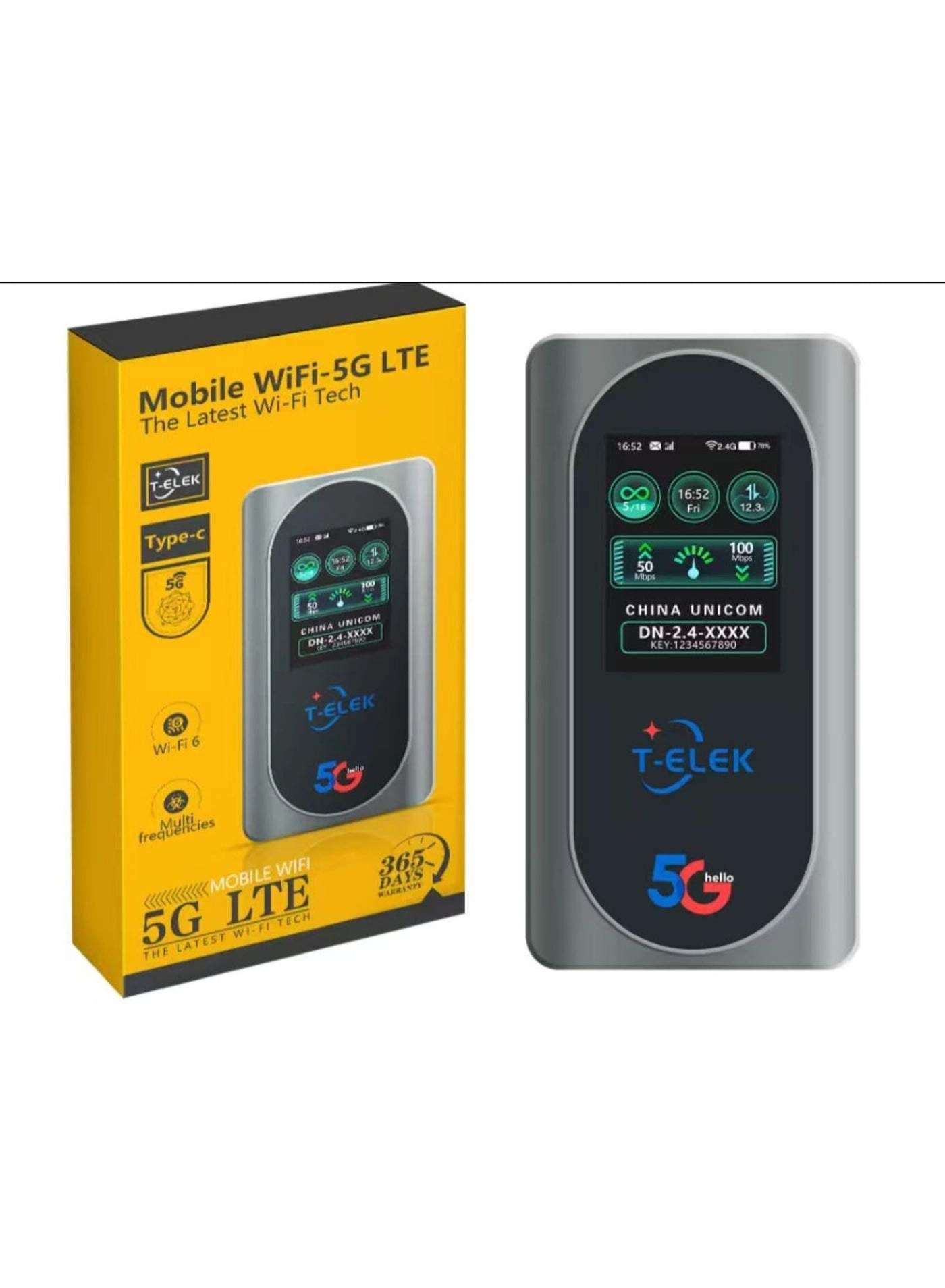 Mobile WiFi Hotspot - 100 Mbps WiFi 6