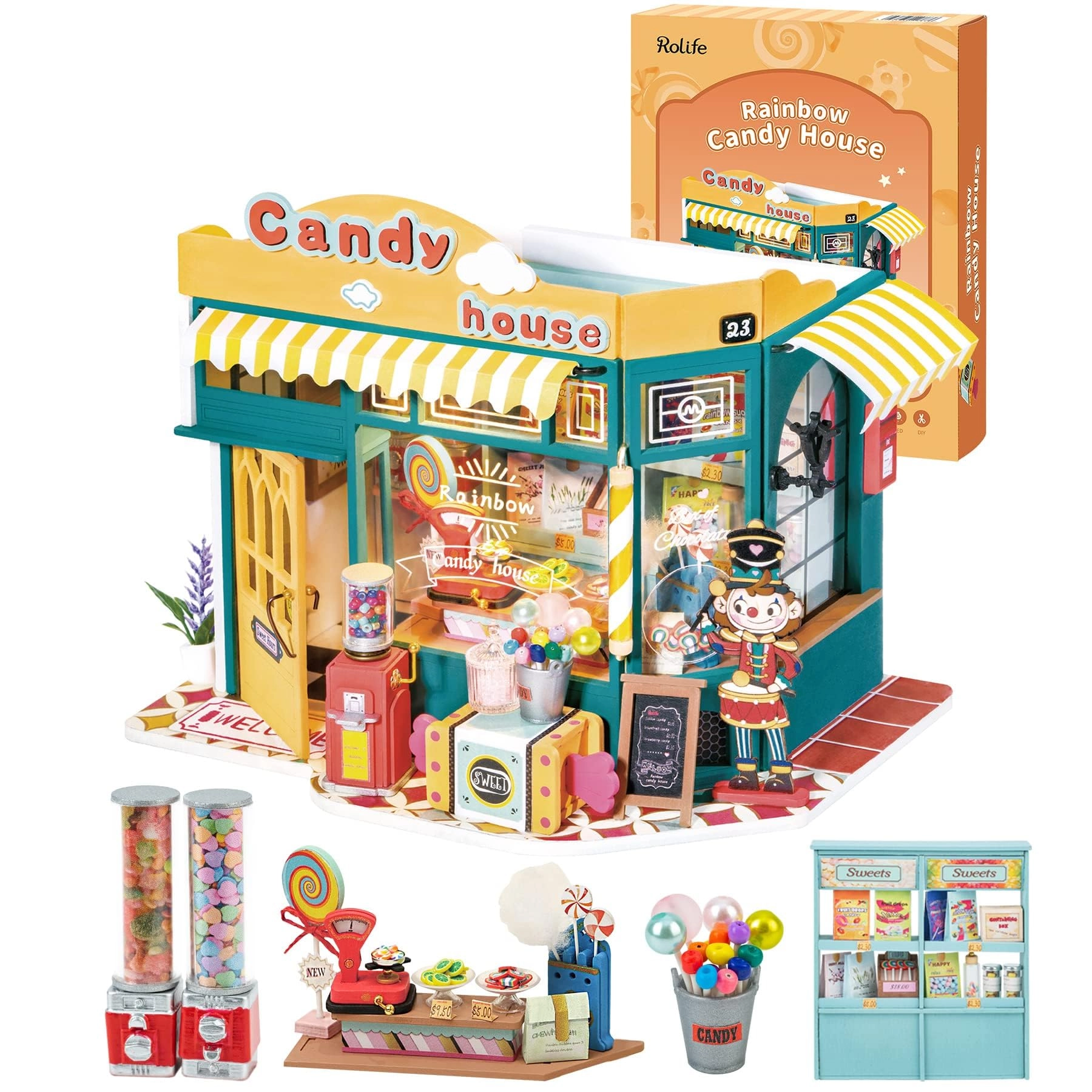 Rolife DG158 - Rainbow Candy House 1:20