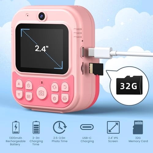 SnapX 1 - Instant Print 1080P HD 2.4-inch