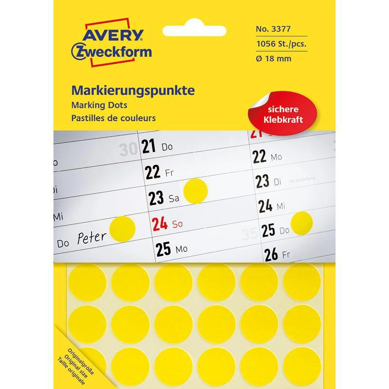 Avery Color Coding Labels - 1056 Labels 18.00 mm