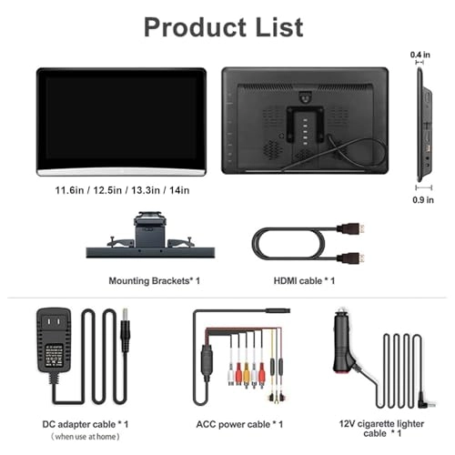 Car Headrest Monitor - 1920 x 1080 11.6''