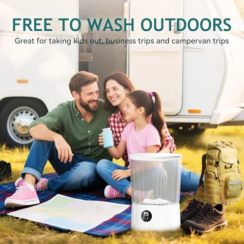 Portable Washing, KASTWAVE Machine Mini Washing 3 in1 Dishwashers Mini Lights Ultrasonic Waves Convenient Travel Home Business Travel USB