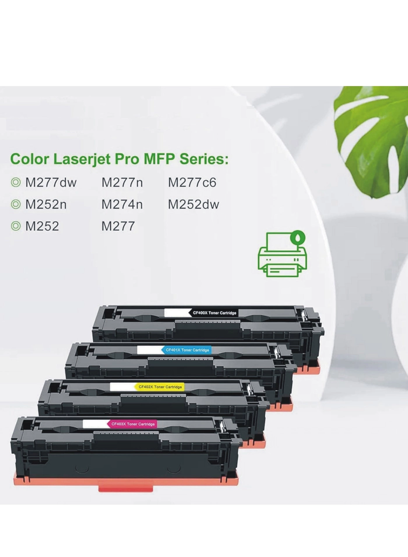 CF400A - Black + CF401A - Cyan + CF402A - Magenta + CF403A - Yellow