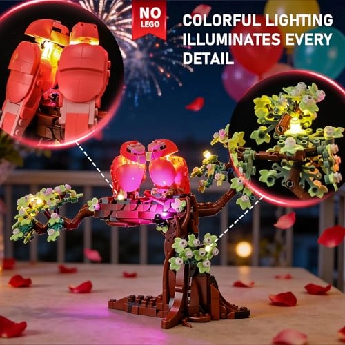 Light Kit Compatible with Lego Ideas Love Birds (21365) - 2.0 LED Lighting Kit