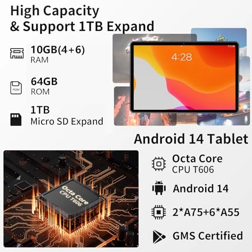 Android 14 Tablet - 64GB 10.1"