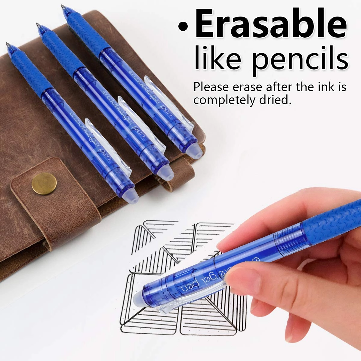 Retractable Erasable Gel Pens - 18 0.7mm