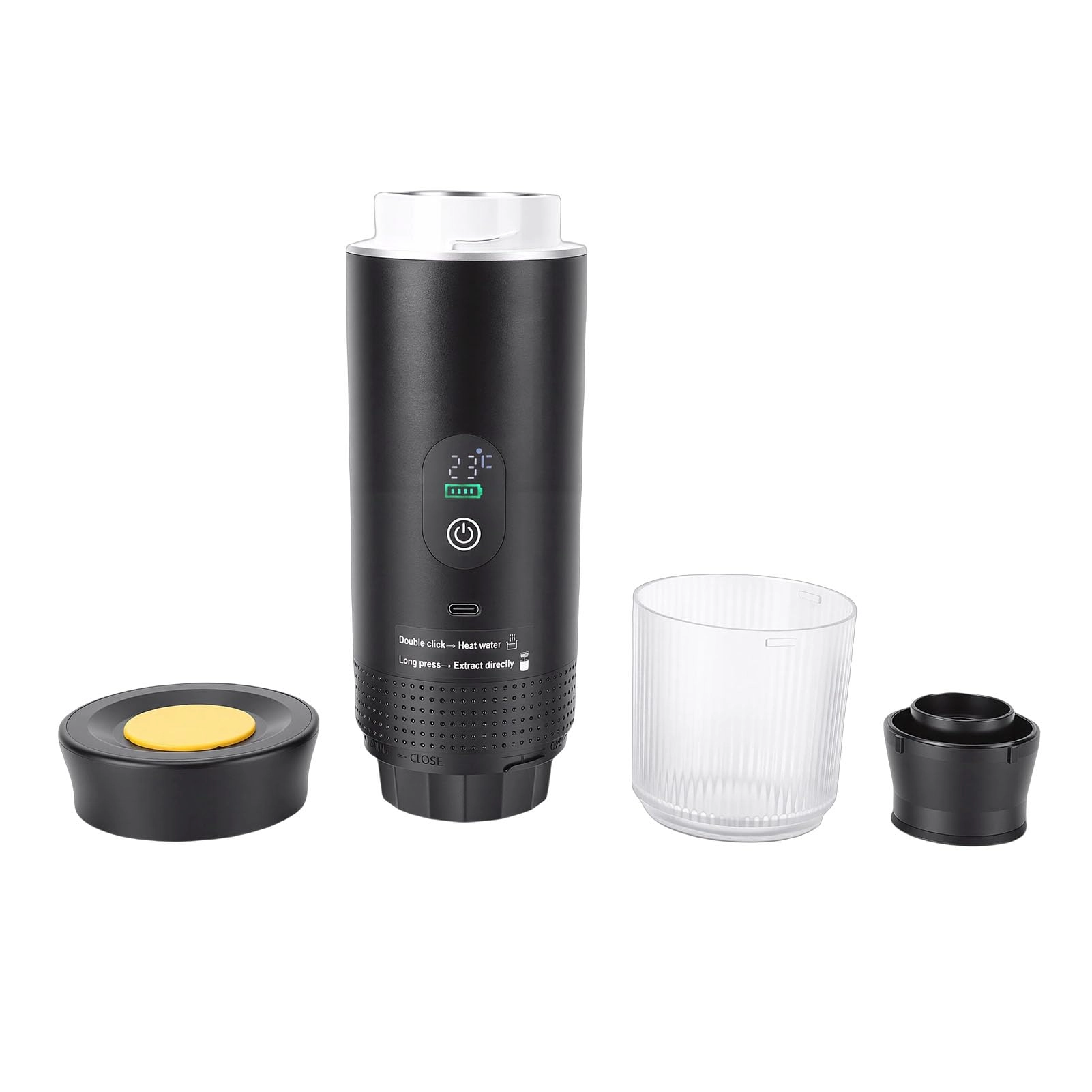 Portable Coffee Machine - Compatible with both coffee capsules and grounds