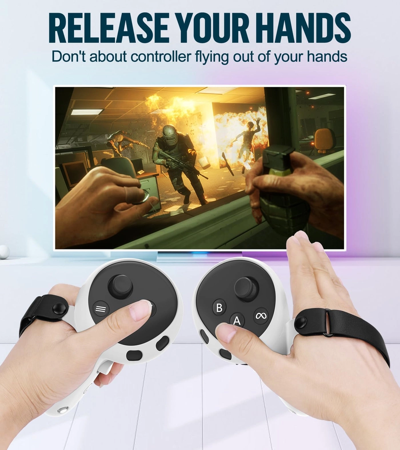 Silicone Cover Set - Compatible with Meta/Oculus Quest 3 Controller Grips